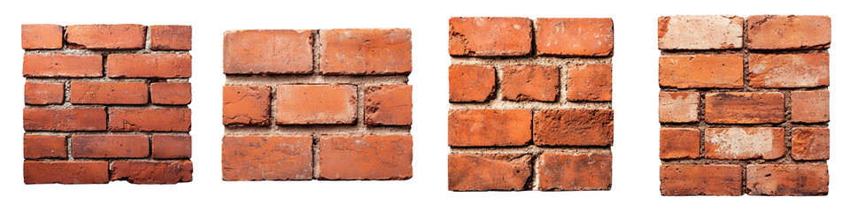 Obraz premium Close up view of vintage red brick wall with textured surface and natural light Detailed background pattern of old weathered brickwork with grunge rustic and industrial design elements