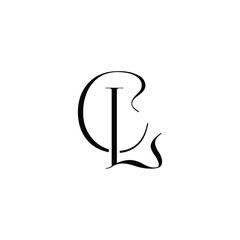 CL monogram logo design letter text name symbol monochrome logotype alphabet character simple logo