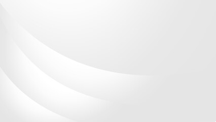 Clean Minimalistic White Abstract Background with Flowing Curved Lines