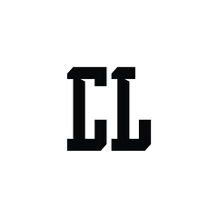 CL monogram logo design letter text name symbol monochrome logotype alphabet character simple logo