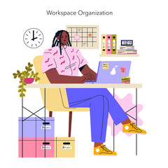 ADHD Friendly. Flat Vector Illustration