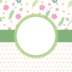 Birthday card with flowers stock illustration