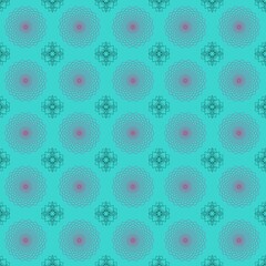vector seamless pattern with flowers