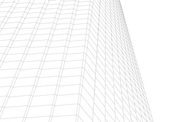 Urban Wireframe – Modern Architectural Perspective