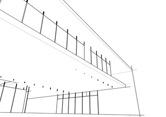 Modern Architectural Sketch – Abstract Residential Design