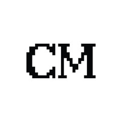 CM monogram logo design letter text name symbol monochrome logotype alphabet character simple logo
