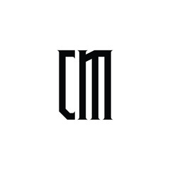 CM monogram logo design letter text name symbol monochrome logotype alphabet character simple logo