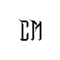 CM monogram logo design letter text name symbol monochrome logotype alphabet character simple logo