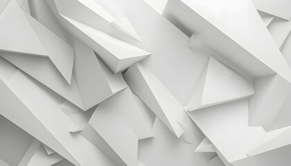 Fototapeta premium Abstract White Triangular Geometric Background