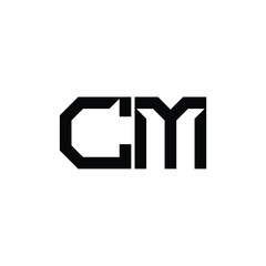 CM monogram logo design letter text name symbol monochrome logotype alphabet character simple logo