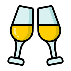 Simple Cheers colorful icon. The icon can be used for websites, print templates, presentation templates, illustrations, etc	