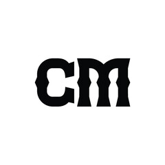 CM monogram logo design letter text name symbol monochrome logotype alphabet character simple logo