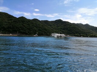 It says "Naruto" in Japanese. In the Naruto Strait, Tokushima Prefecture, Japan, the ocean creates swirling waves due to special tidal currents.