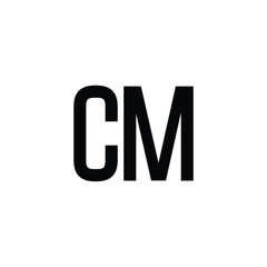 CM monogram logo design letter text name symbol monochrome logotype alphabet character simple logo