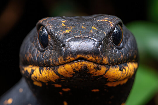 A close-up of Ablepharus kitaibelii (snake-eyed skink), detailed and natural