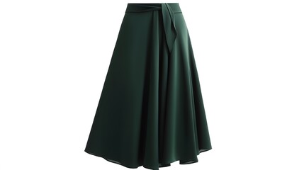Elegant Emerald Skirt: A flowing emerald-green skirt exudes sophistication and timeless style, perfect for any occasion, its graceful design adding a touch of classic allure.
