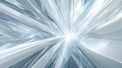 Fototapeta premium Abstract crystalline, radial light, futuristic tunnel, background glow