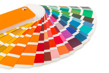 Color palette isolated on white background. Color palette guide. paper catalog of rainbow color....
