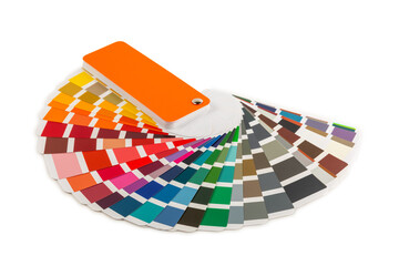 Color palette isolated on white background. Color palette guide. paper catalog of rainbow color....