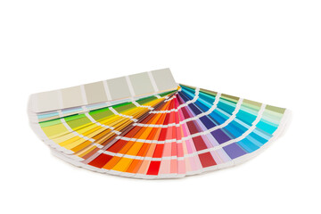 Color palette isolated on white background. Color palette guide. paper catalog of rainbow color....