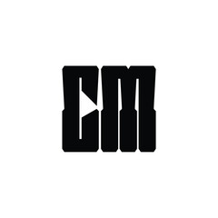 CM monogram logo design letter text name symbol monochrome logotype alphabet character simple logo