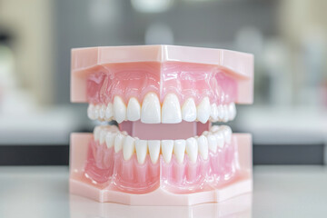 detailed dental model showcases realistic teeth and gums, symbolizing advanced dental education and care. This model is essential for understanding oral health and hygiene practices