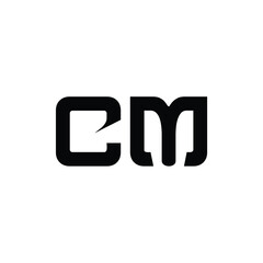 CM monogram logo design letter text name symbol monochrome logotype alphabet character simple logo