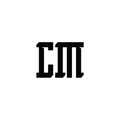 CM monogram logo design letter text name symbol monochrome logotype alphabet character simple logo