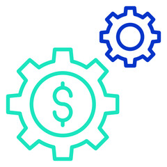 Money Management outline dual color icon