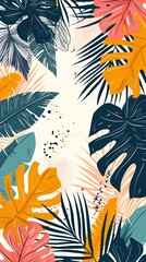 Tropical leaf art backgrounds.