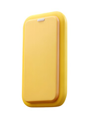 Minimalist modern 3D mockup smartphone case on the isolated transparent background. Cut out phone case mockup, PNG.