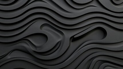 Abstract Dark Gray Wavy Textured Background