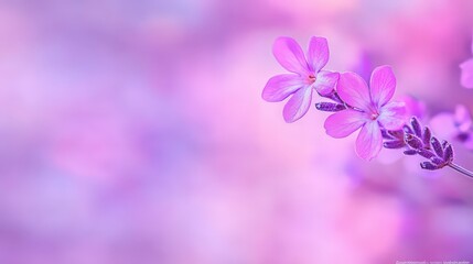 Obraz premium close-up of lavender flowers with soft blurred background, purple tones, natural and elegant,
