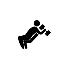 Person Doing Dumbbell Exercise Icon