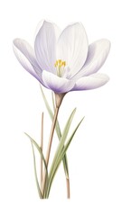 Fototapeta premium Flower crocus illustration botanical.