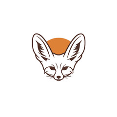 Obraz premium Fennec Fox Vector Logo Design