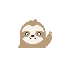 Fototapeta premium Sloth Vector Logo Design