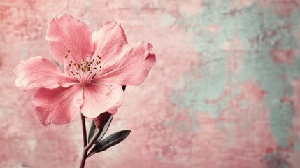 Speedy Recovery Greeting Card with Pink Portia Flower