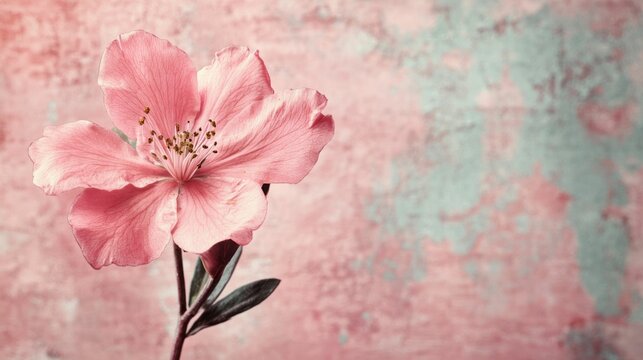 Speedy Recovery Greeting Card with Pink Portia Flower