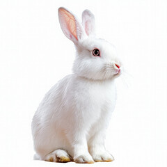 Fototapeta premium white bunny isolated