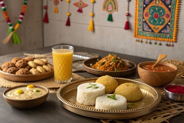 Bohag Bihu feast served on traditional bell metal plates
