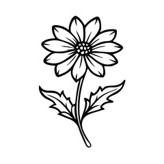Cosmos flower icon in bloom, elegant botanical concept