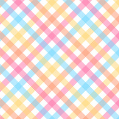 Colorful gingham seamless pattern.Multicolor checkered tartan plaid repeat pattern.Geometric vector background wallpaper