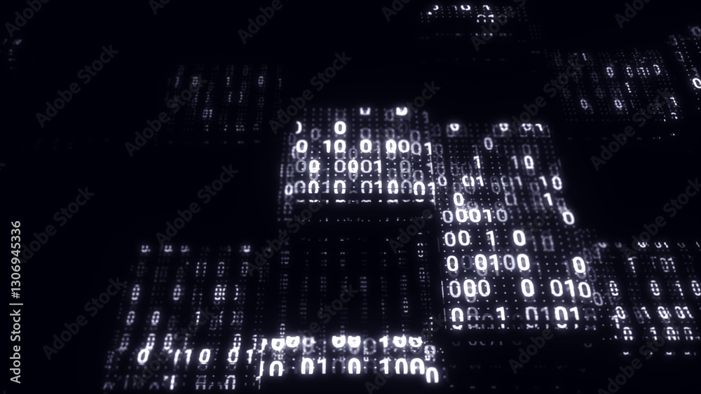 Poster abstract science background. information technology concept. digital cyberspace with rapidly changin