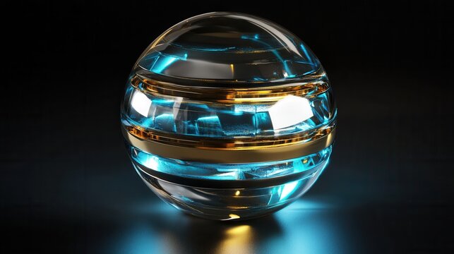 Futuristic globe design with layered structures and glowing highlights representing global diplomacy and harmony Generative AI