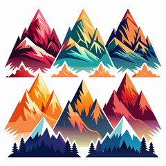 mountain landscape vector illustration