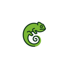 Fototapeta premium Chameleon Vector Logo Design