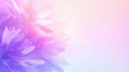 floral composition with purple and pink flowers on a light gradient background, harmonious and elegant,