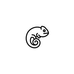 Naklejka premium Chameleon Vector Logo Design
