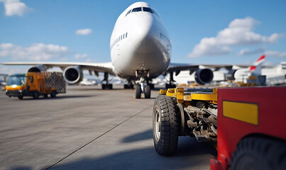 Cargo transport van on a busy urban road in green surroundings